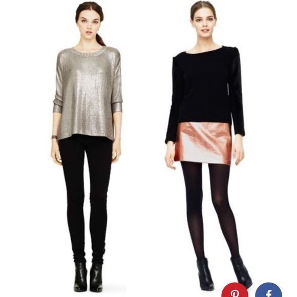 Club Monacco Copper Metallic Mini Skirt - Picture 1 of 12